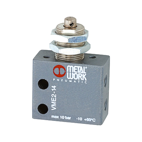 METAL WORK 3/2 miniature valve mechanical plunger 106390 - 3/2 Directional control valve (pneumatics, unspecified)