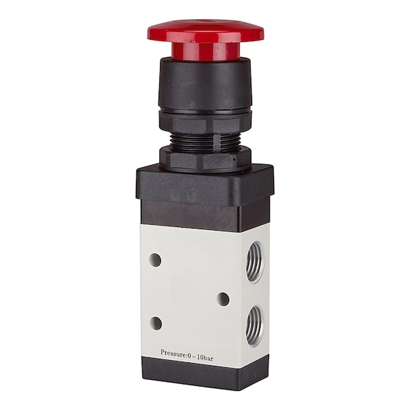 RIEGLER 3/2-way valve manual mushroom button 116007 - Directional control valve (pneumatics, unspecified)