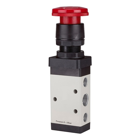 RIEGLER 5/2-way valve manually operated mushroom button emergency latching 116033 - Directional control valve (pneumatics, unspecified)