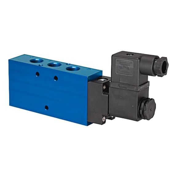 RIEGLER 5/2-way valve single-sided electromagnetic monostable aluminium 106594 - Directional control valve (pneumatics, unspecified)