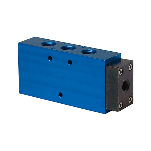 RIEGLER 5/2-way valve one-sided pneumatic monostable aluminium 106601 - Directional control valve (pneumatics, unspecified)
