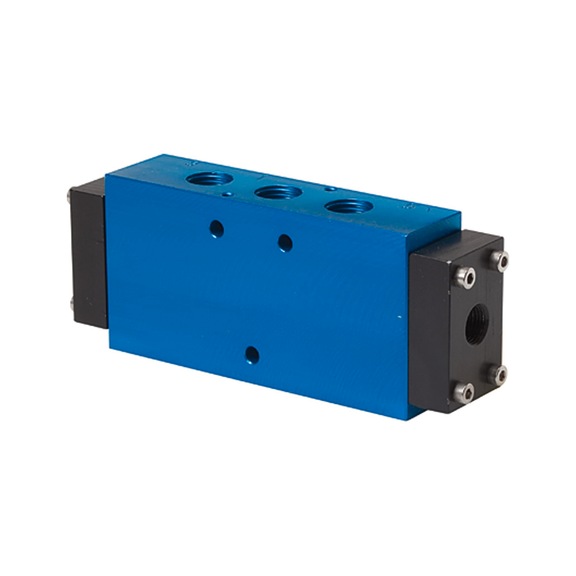 RIEGLER 5/2-way valve double-sided pneumatic bistable aluminium 106602 - Directional control valve (pneumatics, unspecified)