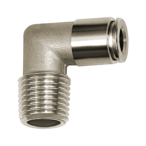 L-Steckverschraubung Edelstahl 1.4404 110400 - L-Steckverschraubung, L-Steckverbindung (Pneumatik)