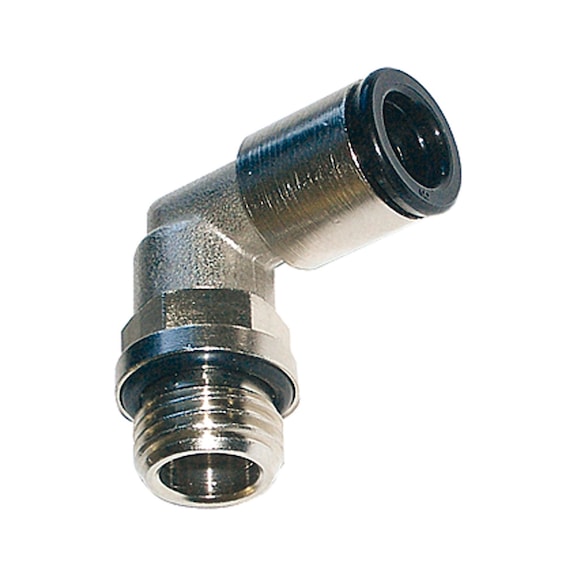 Angle hose fitting value line rotatable nickel-plated brass 116204 - Push-in fitting (pneumatics)