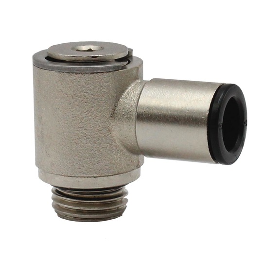 Angle swivel fitting value line rotatable nickel-plated brass 116280 - Push-in fitting (pneumatics)