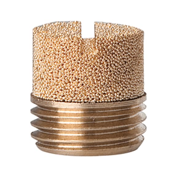 Sintered bronze silencer slotted 113354 - Pneumatic silencer (accessory, pneumatics)