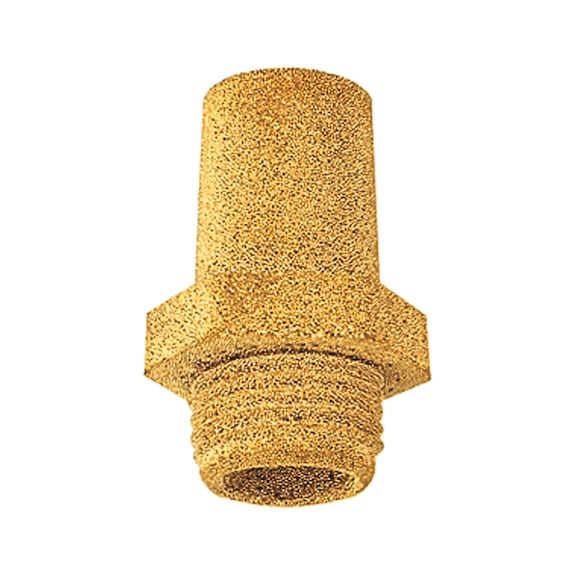 Sintered bronze silencer hexagonal 113343 - Pneumatic silencer (accessory, pneumatics)