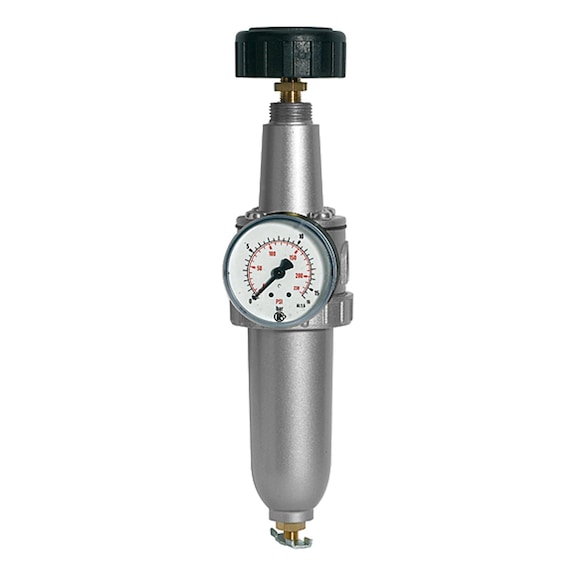 Filterregler Standard mit Metallbehälter und Manometer 100936 - Filterregler (Pneumatik, sonstige)