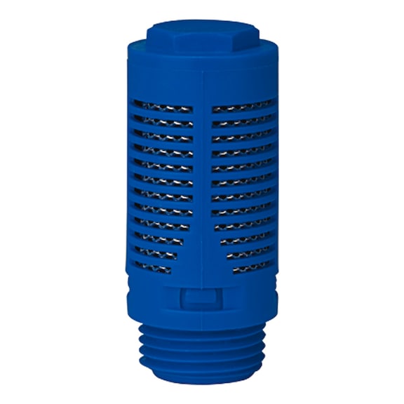 Kunststoff-Schalldämpfer Stahlnetz- und Baumwollstreifenfüllung G 1 113387 - Schalldämpfer (Zubehör, Pneumatik)