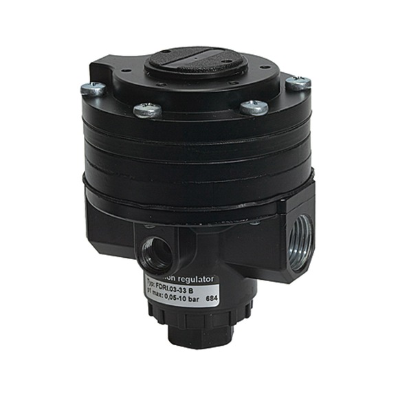 Precision pressure regulator pneumatically remote-controlled without pressure gauge 101258 - Precision air regulator (pneumatics)
