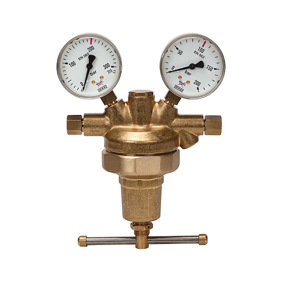 Line pressure regulator 200 bar with pressure gauge 101270 - Standard air regulator (pneumatics)