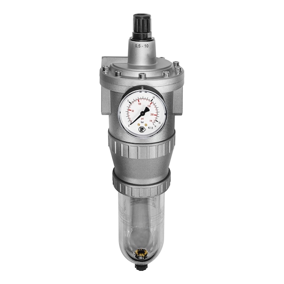 Standard filter regulator with polycarbonate container and pressure gauge 174093 - Filter regulator (pneumatics, unspecified)