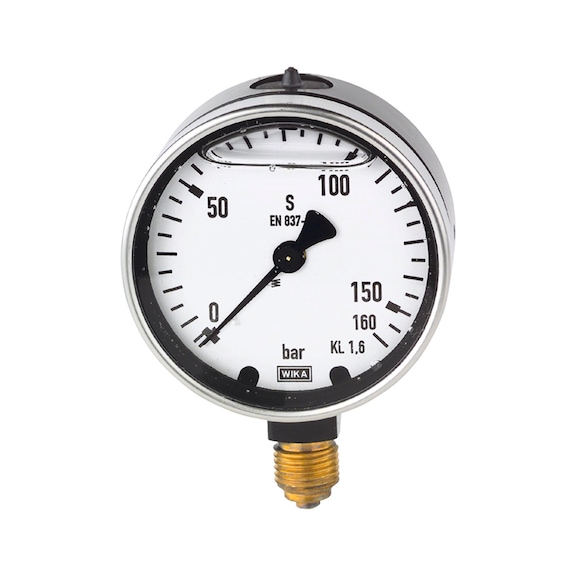 Glycerine manometer with metal case Single scale in bar 102199 - Glycerine manometer