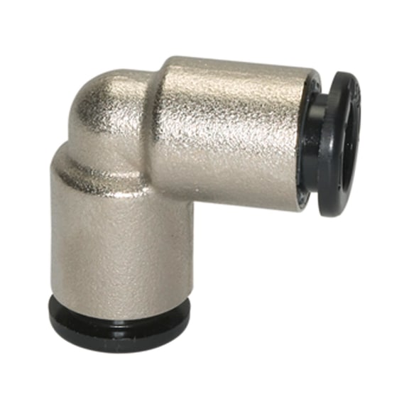 L-connector click-clock nickel-plated brass 108759 - Push-in L-fitting, push-in L-connection (pneumatics)