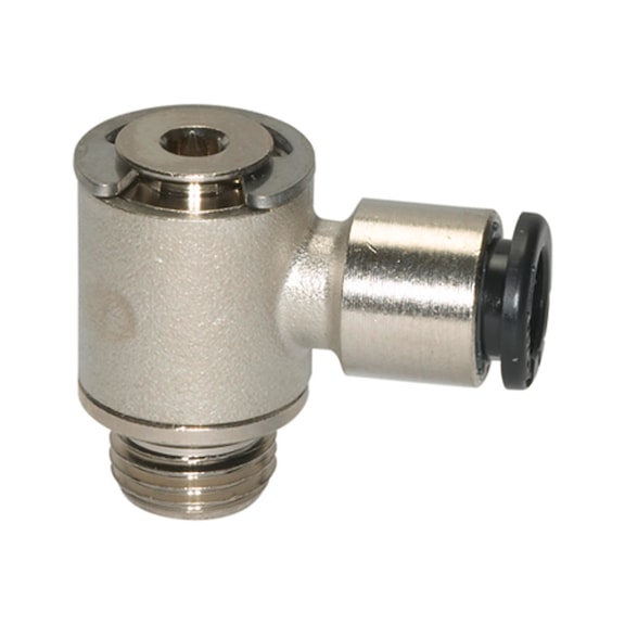 L-plug-in fitting click-clock rotatable nickel-plated brass 108637 - Push-in L-fitting, push-in L-connection (pneumatics)
