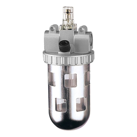 Standard mist lubricator with polycarbonate container and protective basket 101026 - Standard lubricator (pneumatics)