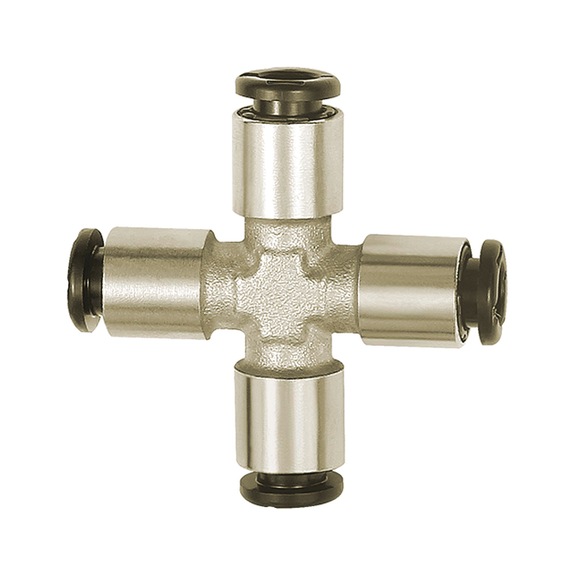 X-plug connection click-clock nickel-plated brass 108769 - Push-in fitting (pneumatics)