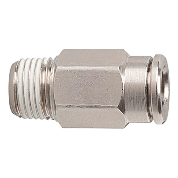 Gerade Steckverschraubung metallica Messing vernickelt 108885 - Gerade Steckverschraubung (Pneumatik)