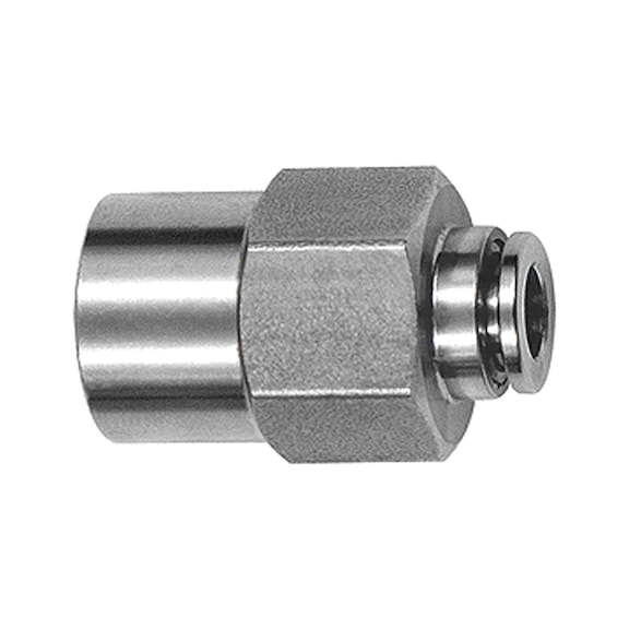 Straight plug-in fitting external hexagon stainless steel 1.4404 135093 - Straight push-in fitting (pneumatic)
