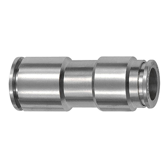 Straight reducing plug connection nickel-plated brass 108975 - Push-in fitting (pneumatics)
