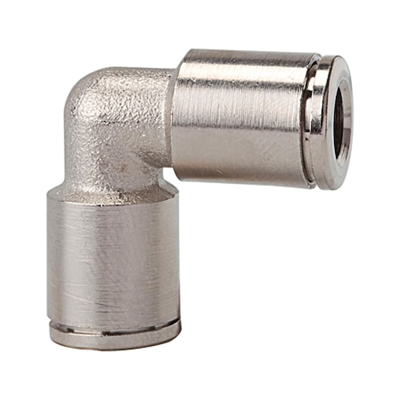 L-connector metallic nickel-plated brass 108987 - Push-in L-fitting, push-in L-connection (pneumatics)