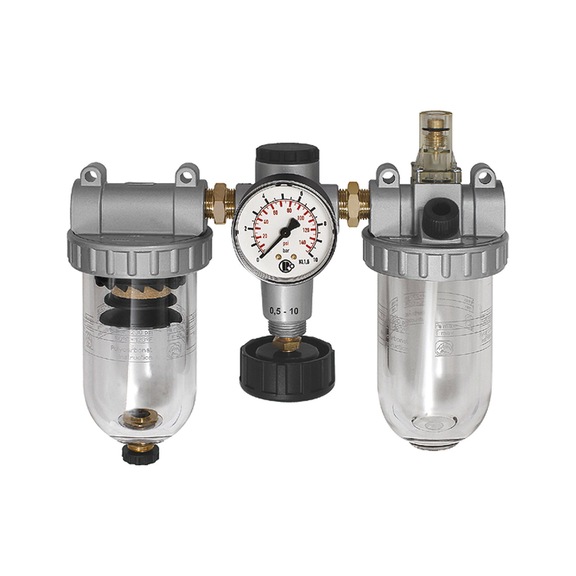 Three-piece standard maintenance unit with polycarbonate container 101068 - Three-part maintenance unit (pneumatics)