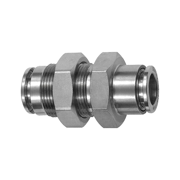Straight bulkhead connector stainless steel 1.4404 135261 - Bulkhead fitting, bulkhead connection (pneumatics)