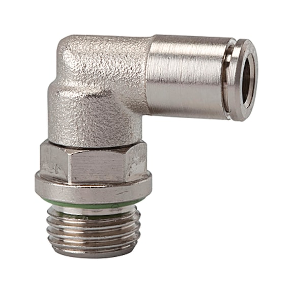 L-plug-in fitting metallica rotatable nickel-plated brass 108894 - Push-in L-fitting, push-in L-connection (pneumatics)
