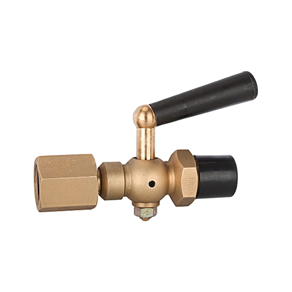 Manometer-Absperrhahn Zapfen - drehbare Muffe 102655 - Messgerät, Druck (Teile)