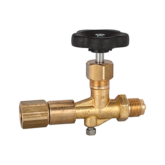 Manometer-Absperrventil Zapfen - drehbare Muffe 102666 - Messgerät, Druck (Teile)