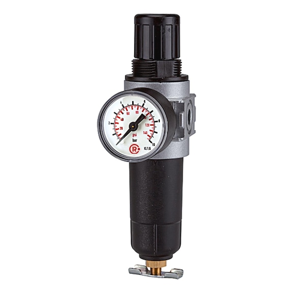 Multifix-mini filter regulator with metal container and pressure gauge 100356 - Filter regulator (pneumatics, unspecified)