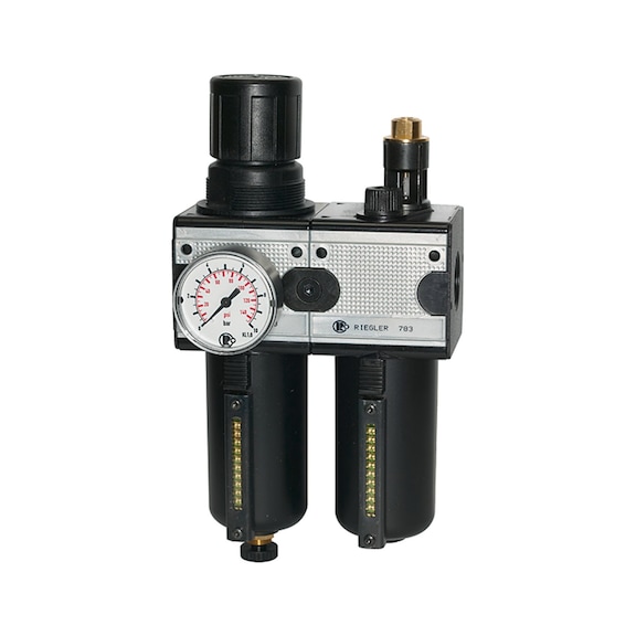 Two-piece multifix maintenance unit with metal container and sight glass 100578 - Two-part maintenance unit (pneumatics)