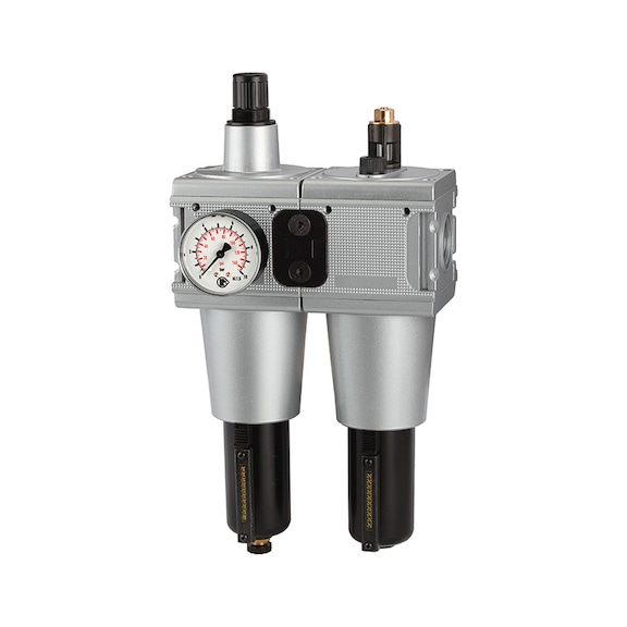 Two-piece multifix maintenance unit with metal container and sight glass 100580 - Two-part maintenance unit (pneumatics)