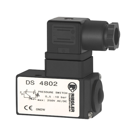 RIEGLER Pressure switch changeover contact version aluminium 103007 - Pressure monitoring equipment
