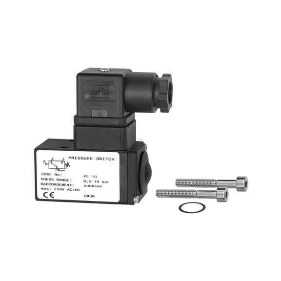 RIEGLER Pressure switch changeover contact version, flange-mountable, plastic 100280 - Pressure monitoring equipment