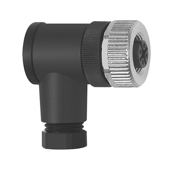 Anschlussstecker Winkelform vierpolig ohne Kabel 103088 - Überwachungsgerät (Zubehör)