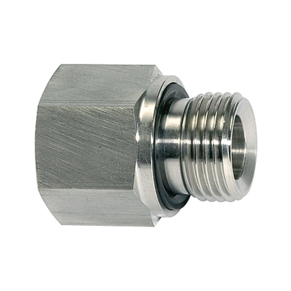 Long interchangeable reducer soft seal stainless steel 1.4571 112303 - Connector/fitting (pneumatics, unspecified)