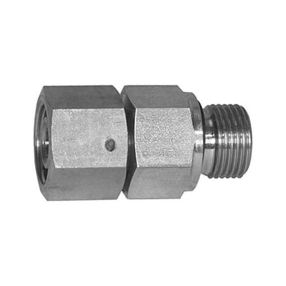 Einstellbare gerade Einschraubverschraubung Dichtkegel Edelstahl 1.4571 112314 - Einstellbare Verschraubung (Pneumatik)