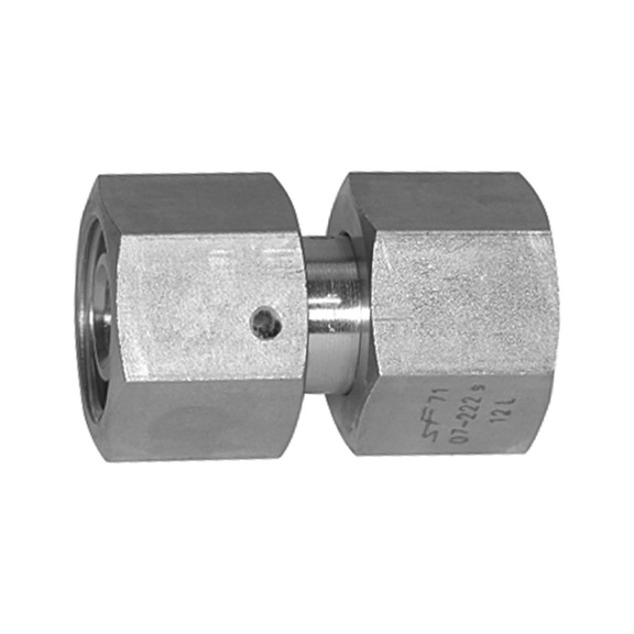 Adjustable straight screw connection Sealing cone Stainless steel 1.4571 112336 - Adjustable screw connection (pneumatics)