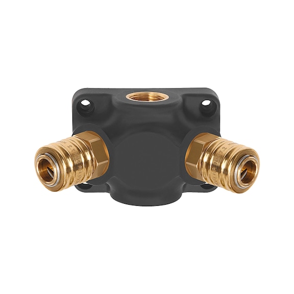 End distribution box 2 standard couplings Nominal width 7.2 107277 - Plug-in coupling (hose)