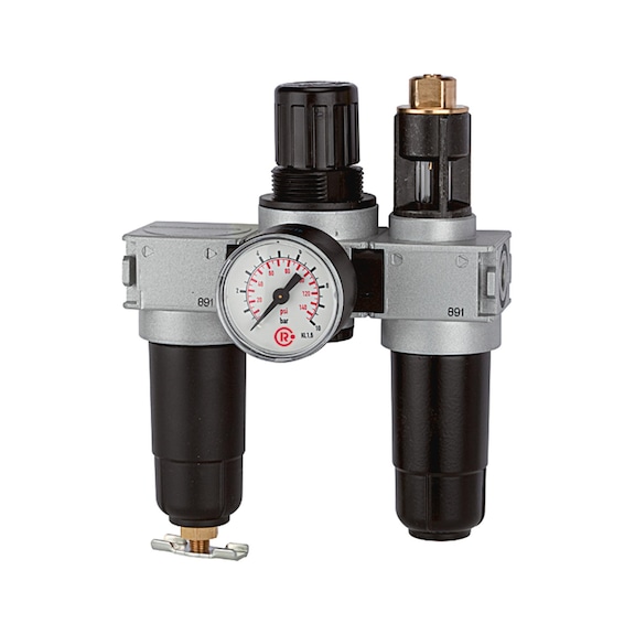 Three-piece multifix-mini maintenance unit with metal container 100401 - Three-part maintenance unit (pneumatics)