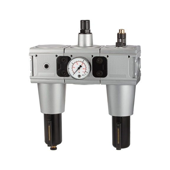 Three-piece multifix maintenance unit with metal container and sight glass 100595 - Three-part maintenance unit (pneumatics)