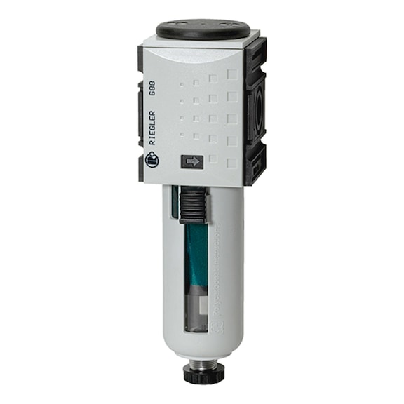 Microfilter FUTURA with polycarbonate container protective basket condensate drain HA 100175 - Heavy-duty filter, Micro mist separator (pneumatics)
