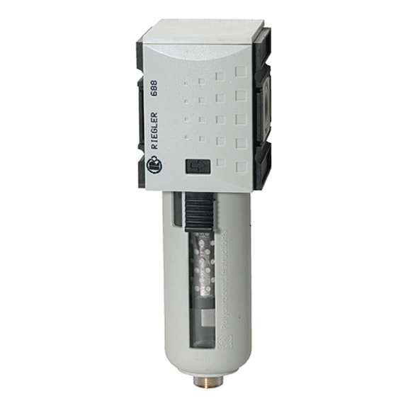 Aktivkohlefilter FUTURA mit Polycarbonatbehälter und Schutzkorb 100193 - Aktivkohle-Filter (Pneumatik)