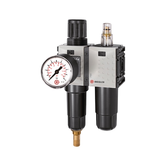 Two-piece maintenance unit FUTURA-mini metal container standard pressure gauge 142507 - Two-part maintenance unit (pneumatics)