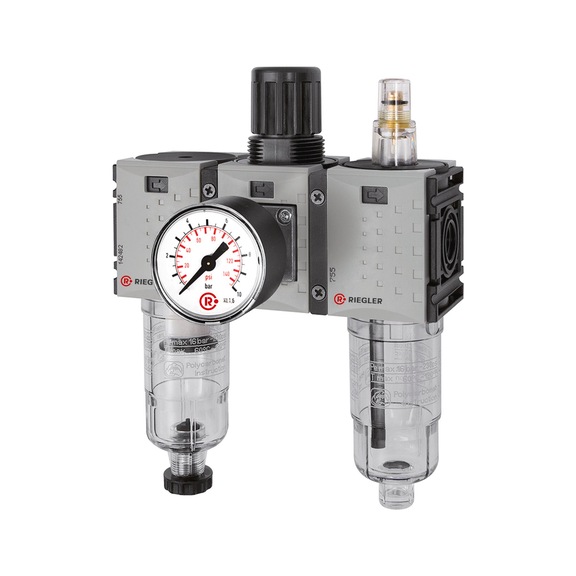 Wartungseinheit dreiteilig FUTURA-mini mit Polycarbonatbehälter 142482 - Wartungseinheit dreiteilig (Pneumatik)