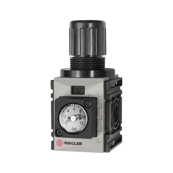 Pressure regulator with continuous pressure supply FUTURA-mini compact pressure gauge 142407 - Pressure regulator