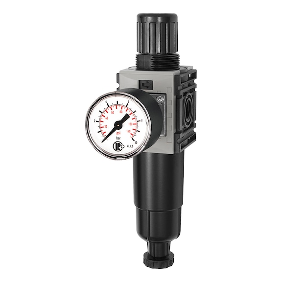 FUTURA-mini filter regulator with metal container and standard pressure gauge 142427 - Filter regulator (pneumatics, unspecified)