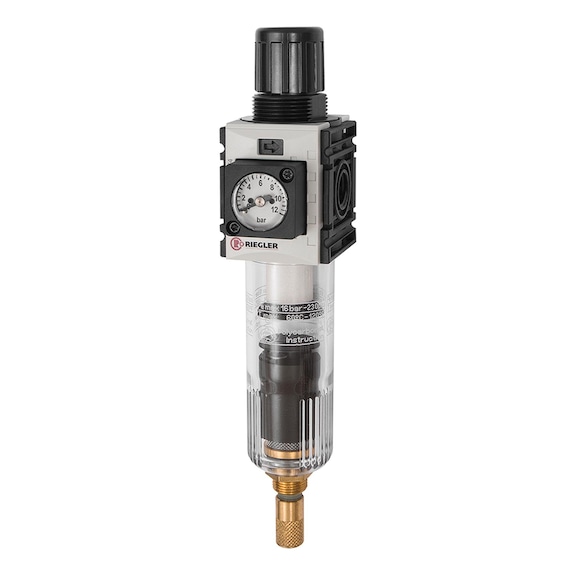 FUTURA-mini filter regulator with polycarbonate container and compact pressure gauge 142422 - Filter regulator (pneumatics, unspecified)