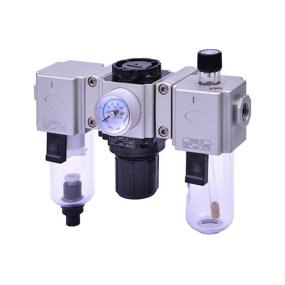 Three-piece GA mini maintenance unit with polycarbonate container 178364 - Three-part maintenance unit (pneumatics)